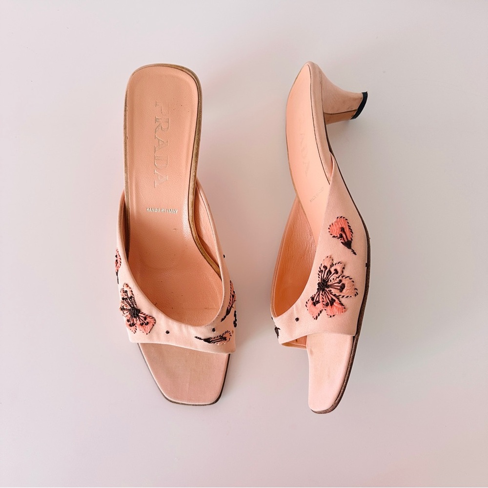 *SOLD* Prada Vintage Sandal Kitten Heels - Picture 2 of 6